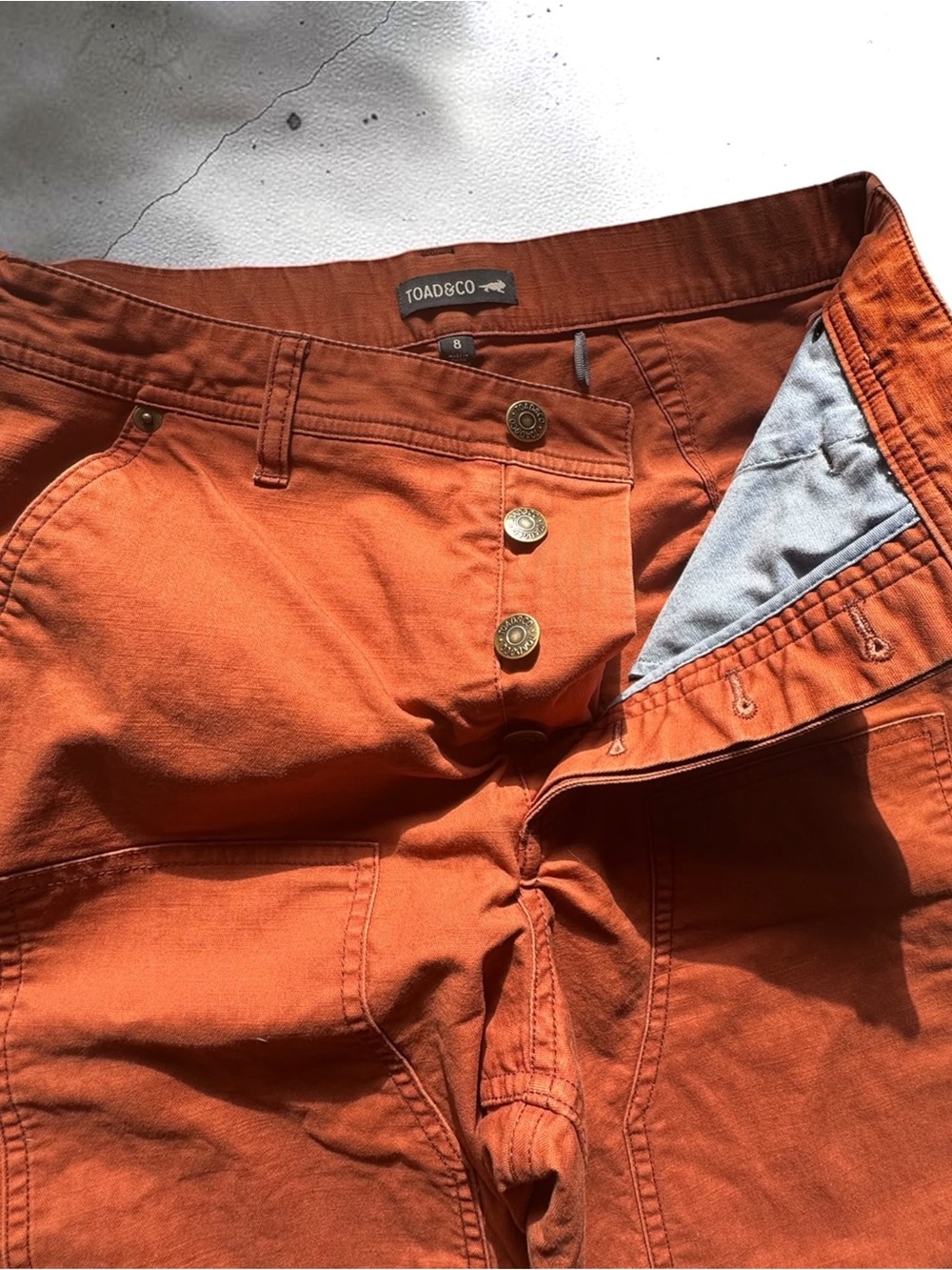 Toad&Co | Women’s | Rust Orange Utility Carpenter Pants | Size 8 - Picture 2 of 8